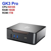 GK3V 인텔 셀러론 J4125/N5105 8GB DDR4 128GB/256GB 윈도우 11 프로 게임용 컴퓨터 4K 60Hz HDMI VGA Win 미니 PC, CN, AU, N5105 16GB 1TB