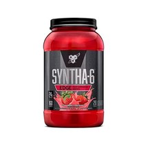 BSN SYNTHA 6 엣지 단백질 분말 가수분해 유청 미셀라 카세인 우유 분리 저설탕 24g 쿠키 N 크림 28인분, 딸기 밀크셰이크, 28인분(1팩)