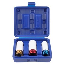 타이어보관17/19/21mm 타이어 육각 소켓 다채로운 슬리브 보호 딥 임팩트 너트 1/2 인치 스팀 도구 상자, 04 3pcs box