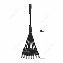 랜선분배기 동시사용 인터넷 분배기 렌선 랜커플러 5.5mm 2.1mm dc 전원 케이블 1 234568 웨이 5v 12v 24v 전원 어댑터 커넥터 코드 led 스트립 라이트, 1  8 웨이 블랙, 10개