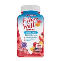 비타퓨전 vitafusion 파이버 웰 슈가 프리 구미 후르츠맛 90구미, 1팩