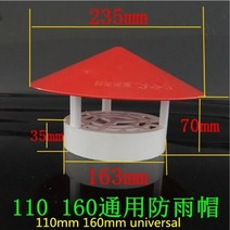 환기구 덕트 배기 튜브 후드pvc 루프 에어 벤트 그릴 75mm 110mm 160mm 라운드 덕트 환기 커버 콘센트 루브르 통기성 파이프 엔드 캡 벤트 시스템, 110-160cm
