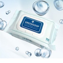 [당일발송]그린숲 유아물티슈 아기물티슈 피톤치드 정제수 캡형 100매 10팩 245g, 아기용 피톤치드 물티슈(10팩)