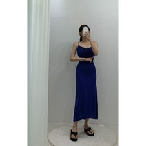 (3컬러) 또또 단추 쫀쫀 딥유넥 에이라인 롱 원피스