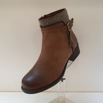 탠디 여성 4cm 워커형 브라운버팔로누박 앵클부츠 WA216M517N047
