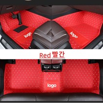 Ecool 캐딜락 바닥매트 코일매트 자동차바닥발판 차발매트 카매트 ATS-V ATS CT4 CT5 CT6 CTS-V CTS XT4 XT5 XT6 에스컬레이드 (캐딜락 도안첨부), 붉은색 Red, 에스컬레이드 5세대(21년~현재)7seat