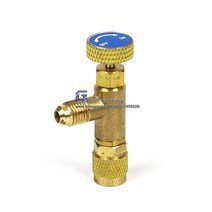 에어컨 냉매 가스 충전기 자동차 냉매 충전 호스 용 1/4 '-1/4' 유량 제어 밸브 R404A R22 R407C, 한개옵션0