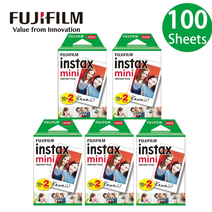 새로운 10-100매 fujifilm instax mini liplay 11 9 8 7s 70 90 link sp-2 필름 즉석 카메라용 흰색 가장자리 인화지, 100매, 100개