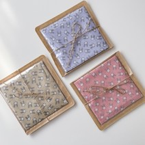 여성손수건순면 2+1 3매 아사면 여성손수건세트 여자 도매 토끼 국내산 개별포장 선물 기념품 답례품 어린이집 유치원 단체