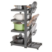 ZOZOFO 높이조절 냄비 후라이팬 정리대 냄비뚜껑 정리대 싱크대 수납 부뚜막 정리
