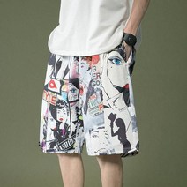 남성 하와이안 반바지 5XL 레터링 트렁크 빅사이즈 힙합 하와이 캐주얼 플라워 해변 트로피칼 대형 파인애플 알로하 반팔 바캉스룩