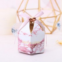 선물포장 웨딩 베이비 샤워 생일 파티 호의 장식 선물 사탕 몽골 유르트 모양 상자 리본 초콜릿 Papeer, [03] 100 PCS, [01] 4x4x9.5cm, [01] 분홍색