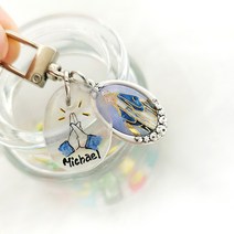 주문제작 기도손 일러스트 이니셜 키링 천주교 성물