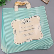 웨딩민트 옷가게 비닐쇼핑백 50매 묶음 웨딩 민트 옷가게의류매장 선물용, 웨딩민트 옷가게 비닐쇼핑백 대형 50매