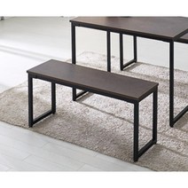 모던시크 철제다리 2인용 벤치 의자(100cm 3컬러) 식탁 평 현관 거실 밴치, 화이트