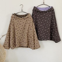 엘리 보헤미안플라워 후드블라우스