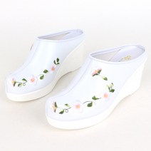 웨딩드레스신발 힐슬리퍼 한복신발 7센치굽 매화