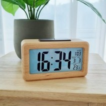 현월마운트 Gousse 무소음 LCD 우드 전자 탁상시계, 단품