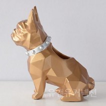 연필꽂이 꽂이함 책상정리 강아지 정리함 보관 조형물 북유럽 공예 아트 수납 펜 홀더 장식품, 황금의