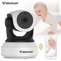 V스타cam-C7824WIP 720P 무선 와이파이 IP 카메라 보안 베이비 모니터 네트워크 인터콤 휴대전화 앱 야간 투시경, 미국 플러그