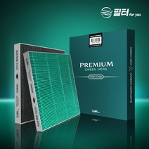필터포유 프리미엄 그린헤파 미세먼지 차량용 자동차 에어컨 히터 필터, CFUP002-제네시스G70/G80(더뉴), 1개