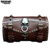 할리데이비슨 새들백 스컬 가죽통가방 바이크백 사이드가방