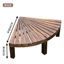 평상마루 야외 리모델링 베란다 발코니 접이식 침대 평상 마루 원목 정원, 부채꼴받침대90*90*40cm탄화색