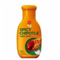 CJ더마켓 마약 소스 만들기 메뉴 개발 황금 레시피 백설 치폴레 스파이시 소스 양념 만능 비빔 국물요리 볶음 요리 국수 260G, 27개