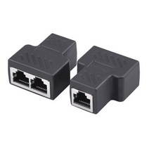 RJ45 고급형 랜커플러 이더넷 랜선연결 1대2 연장용, 흑색, 5개