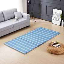 한일 3단 접이식 매트리스 캠핑겸용, 05_싱글 100X200 연블루
