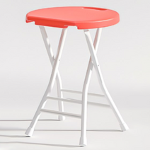 바우마켓 휴대용 간이 접이식 플라스틱 의자, 레드 2