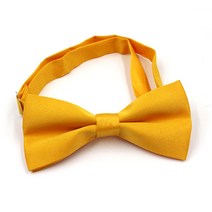 은은한 광택 보타이 노랑 나비넥타이 생일파티용품 기념일 행사소품