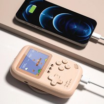 [무료배송]레트로 게임기 보조배터리 휴대용 게임기 남친 여친 선물, 레드