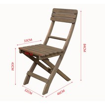 방부목테이블 접이식 테이블 소형 테라스 야외, B 접이식 의자 - 높이84cm