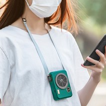 목걸이 선풍기 휴대용 미니 소형 아이목걸이 초등 카메라 선풍기, 블랙