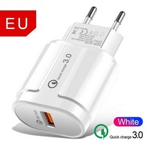 100W 초고속 PD 멀티 충전기 스마트폰 노트북 휴대전화 태블릿 여행 가정 빠른 18W 3A Qc3.0 단일 포트 USB 모바일, [03] EU White