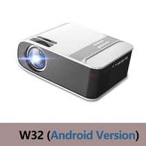 4K 빔 프로젝터 휴대용 캠핑용 crenova mini 프로젝터 w32 full hd, 안드로이드 버전, au 플러그