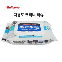 [트윈스몰] NEW 불스원 다용도 크리너티슈 70매 상큼한향 찌든때 오염제거 세정 티슈, 4개