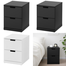 이케아 서랍장 NORDLI 노르들리 2칸 서랍장 앤트러싸이트 40x54 cm