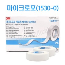 3M 마이크로포 1530-0 의료용테이프 화이트 1/2인치 롤반창고 24롤