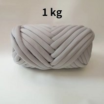 목도리 실 손뜨개 손 뜨개질용 두꺼운 슈퍼 부피가 큰 원사 1KG 크로셰 뜨개질 부드러운 면화 DIY 팔 담요용 로빙 스피닝 232895, 1kg 연회색