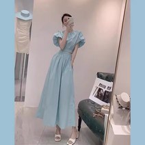 스타일리쉬한 감령 가볍게 스타일링 세트 여여름 기질 상의 스커트 염계 코디 투피스