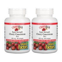1+1 네추럴팩터스 빙 체리 추출물 컨센트레이트 500mg 90소프트젤 비타민C 아스코르브산