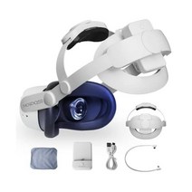 Head 스트랩 with 배터리 for Oculus Quest 오큘러스 퀘스트 2 7500mAh Extend 7시간 플레이타임 조절가능한 편안한 엘리트 교체 경량 디자인 an