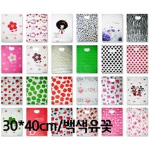의류비닐봉투 4호 30x40cm/백색유꽃 1봉/50장, 1개, 기본값, 기본값