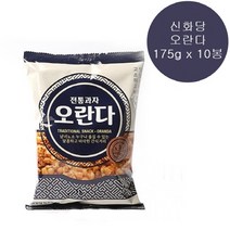 신화당 전통과자 오란다 175g X 10봉 옛날과자 강정 +미니약과1개서비스, 10봉+미니약과1개