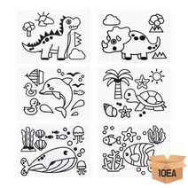 (KO) EVA 밑그림 스티커 10매X1봉 선택1종, 고래