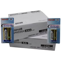 맥셀 알카라인 배터리 1.5V AA (LR6) AAA (LR3) 건전지 - 40알 (1박스), LR3 AAA - 40알 (1박스), 1개, 40개