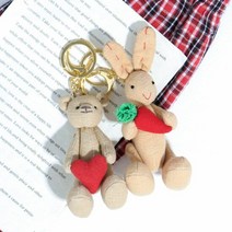 퀄트공예작업용 퀼트 당근 토끼 하트 곰 가방걸이 키홀더