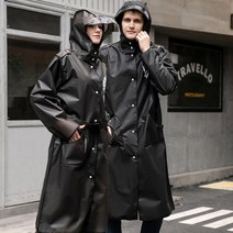 우비 블랙 레인코트 비옷 우의 방수코트 남녀공용 방수 방풍 바람막이